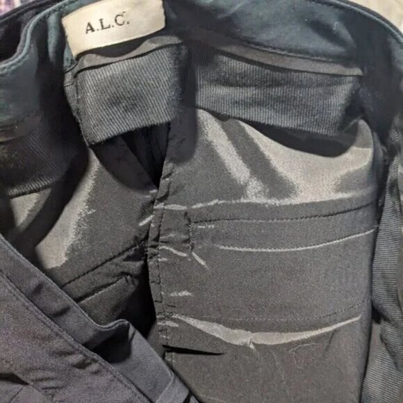 A.L.C. | Women's Leo Belted Pleat Front Pant in Evening Blue - Picture 10 of 10